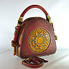 Жіноча шкіряна сумка ручної роботи Boho червона, фото 2