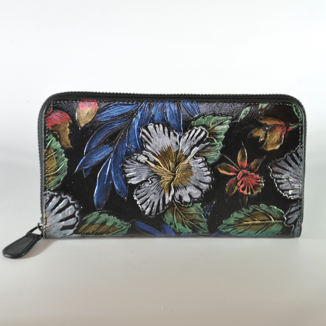 Жіночий шкіряний гаманець Магнолія червона, фото 1