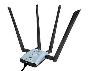 Потужний Usb Wi-Fi адаптер Alfa AWUS1900 Оригінал! чип Realtek RTL8814AU, фото 1