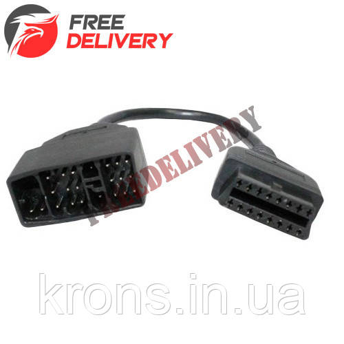 Перехідник з OBD2 16pin мама на Toyota 22pin тато