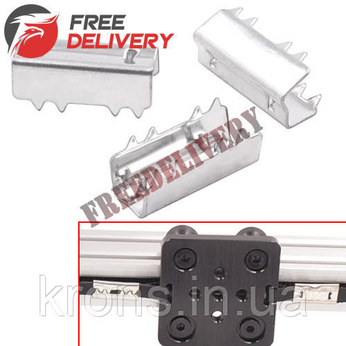 10x Затискач фіксатор з'єднувач ременя GT2 6мм 3D-принтера ЧПУ-верстата, фото 1