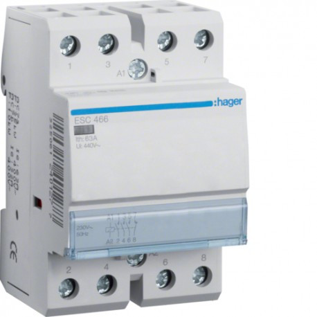 Контактор Hager 63A 3НО+1НЗ, 230В ESC466