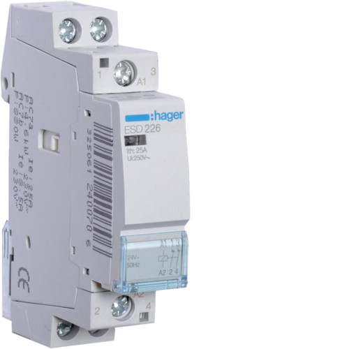 Контактор Hager 25A 2НЗ 24В ESD226