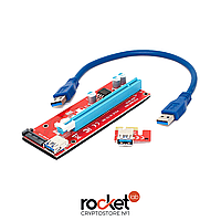 Райзер (рейзер) SATA 007S PCI-E 1X to 16X 60 см кабель