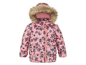 Куртка для дівчинки Lupilu рожева в квіточки і метелики 92