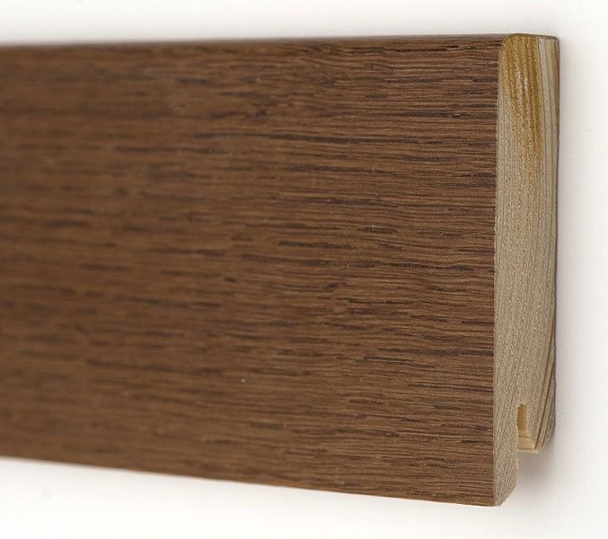 Плінтус дерев'яний шпонований Дуб тонований Полярний, фото 1