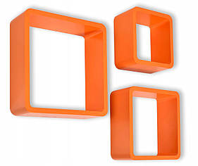 Комплект настінних полиць CUBE 3 Помаранчевий