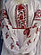 Блузка жіноча , біла , вишивка квіти "маки з калиною" матеріал шифон., фото 3