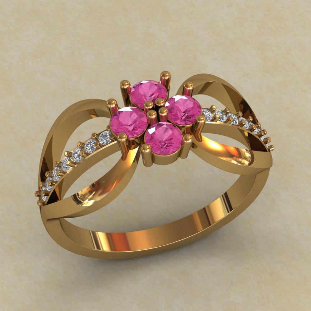 Кільце жіноче з камінням