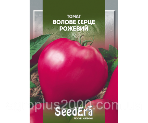 Насіння Томат індетермінантний Волове (Бичє) Серце Рожеве 3 грами SeedEra
