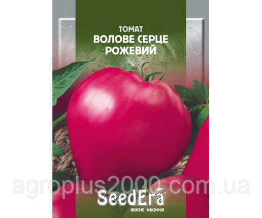 Насіння Томат індетермінантний Волове (Бичє) Серце Рожеве 3 грами SeedEra, фото 1