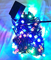 Новогодняя гирлянда Конус 8мм LED 300 RGB (300 светодиодов) Многоцветная Наружные