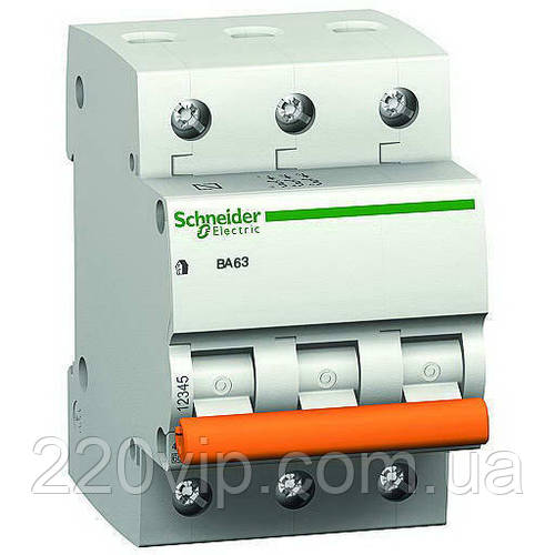 Автоматичний вимикач Schneider-Electric триполюсний 3P 32A C, 11226 ...