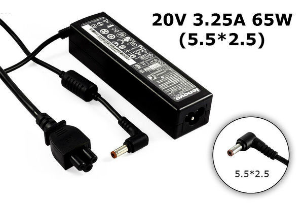 Блок питания для ноутбука Lenovo 20V 3.25A 65W 5.5х2.5mm - фото 1 - id-p75532298