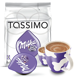 Гарячий шоколад Tassimo Milka 8 порцій Німеччина Тассімо ніжний шоколад у капсулах