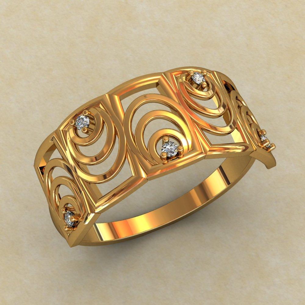 Кільце жіноче з камінням