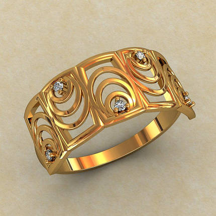 Кільце жіноче з камінням, фото 1