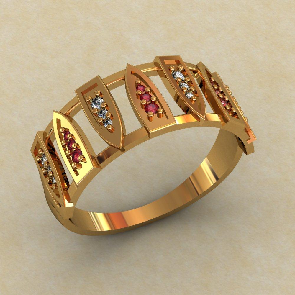 Кільце жіноче з камінням