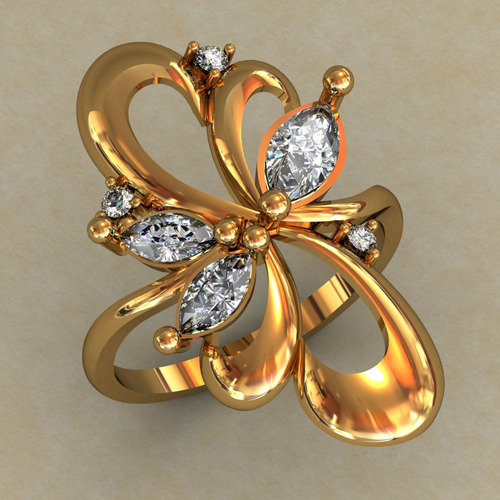 Кільце жіноче з камінням