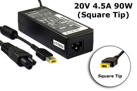 Блок живлення для ноутбука Lenovo 20V 4.5A 90W Square Tip, фото 1