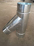 Трійник 45*нерж/оцинк 0,8/0,5 мм, діаметр 200/300 мм. димар з теплоізоляцією, фото 3