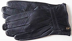Рукавички шкіряні чорні на хутрі, зима, розмір 9,5