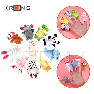 10x М'яка іграшка на палець, тварини, ляльковий театр