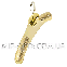 Пластиковий вішак для шуби золотого кольору, 43 см, фото 3