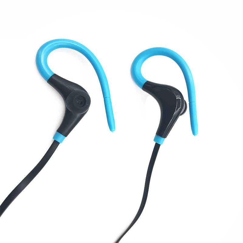 Бездротові вакуумні навушники з мікрофоном для бігу для спорту Bluetooth Блютуз Сині, фото 1