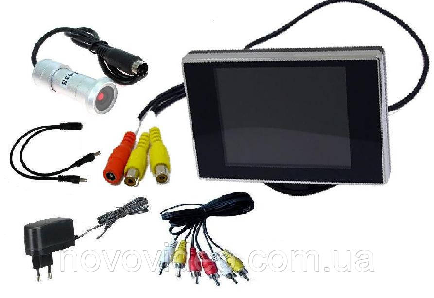 Комплект видеонаблюдения- глазок дверной с монитором экраном 4.3 дюйма - фото 2 - id-p22563782