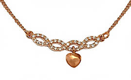 Кулон на ланцюжку XР. Позолота ЧВ. Камені: білий циркон. Довжина ланцюжка: 47-51 см Кулон: 25 мм