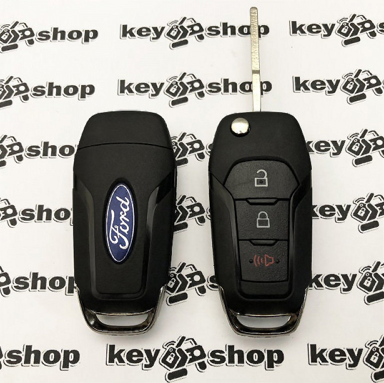 Оригинальный выкидной ключ для Ford F150, F250 (2015-2018гг), Explorer (Форд) 2 + 1 кнопки, чип ID 49, 315 MHz - фото 1 - id-p851899104