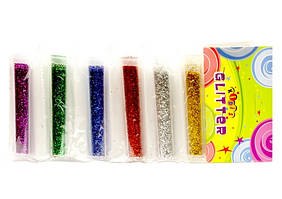 Глітер кольоровий на стрічці 6 кольорів 6шт Kidis