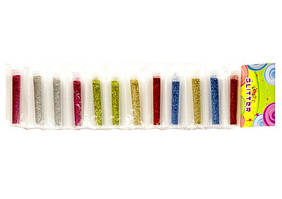 Глітер кольоровий на стрічці 6 кольорів 12шт Kidis