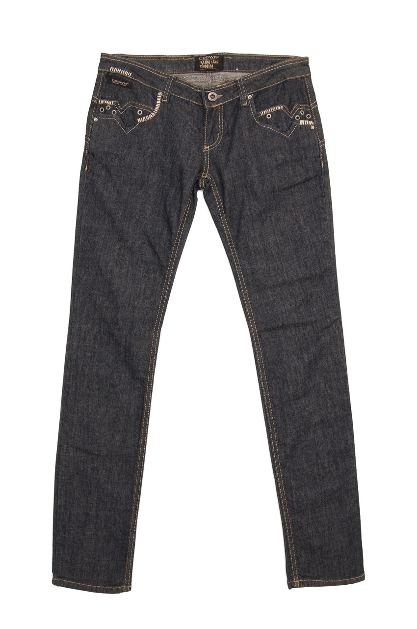 Джинси жіночі Crown Jeans модель 1009 (TIST DB BL STR)