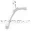 Пластиковий вішак білого кольору широкий, 42 см, фото 2