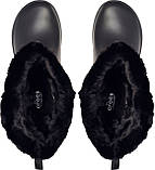 Чоботи зимові жіночі непромокальні дутики з хутром / Crocs women's Crocband Winter Boot (205314), Чорні 35, фото 9