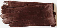 Перчатки женские сенсорные, коричневые, бархатные