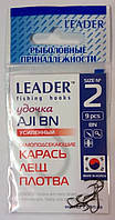 Крючки Leader, FANATIK, Metsui, White Shark, Flying Fish в упаковка AJI BN (усиленный), 8 шт, 12