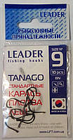 Крючки Leader, FANATIK, Metsui, White Shark, Flying Fish в упаковка TANAGO BN, 9 шт, 12