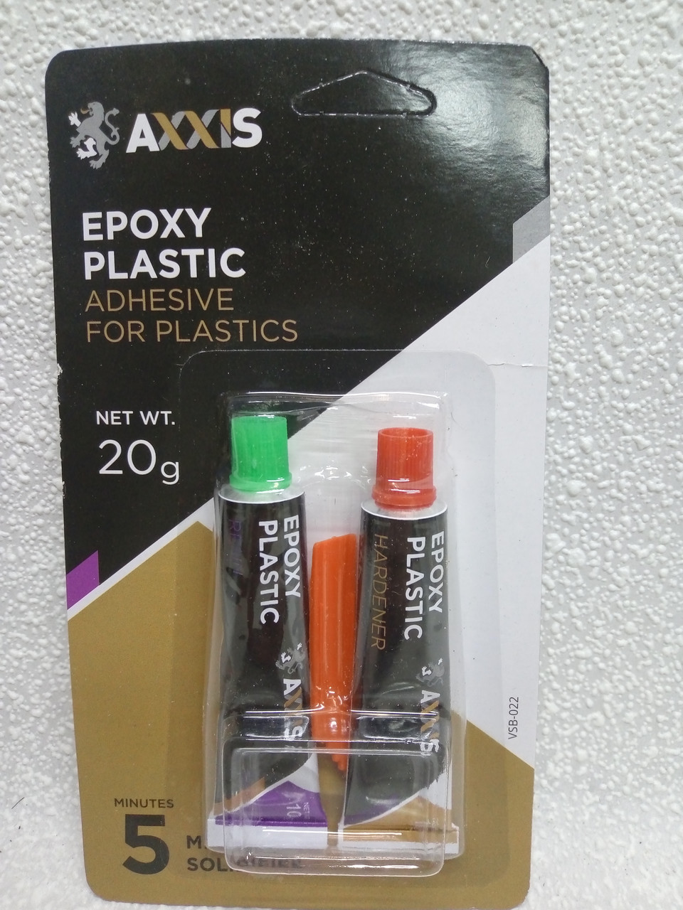 Клей епоксидний двокомпонентний для пластмас 20 г Epoxy-Plastic AXXIS
