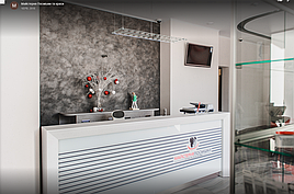 Проект реконструкції приміщення під стоматологічну клініку "Майстерня посмішки" у м. Київ по вул. Вишгородській. Клініка на 4 кабінети з операційним та рентгенодіагностичним кабінетом.