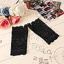 Мереживні рукавички короткі рукавиця p500black, фото 7
