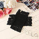 Мереживні рукавички короткі рукавиця p500black, фото 8