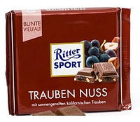 Шоколад Ritter Sport Trauben Nuss (Риттер Спорт с изюмом и фундуком), 100 г