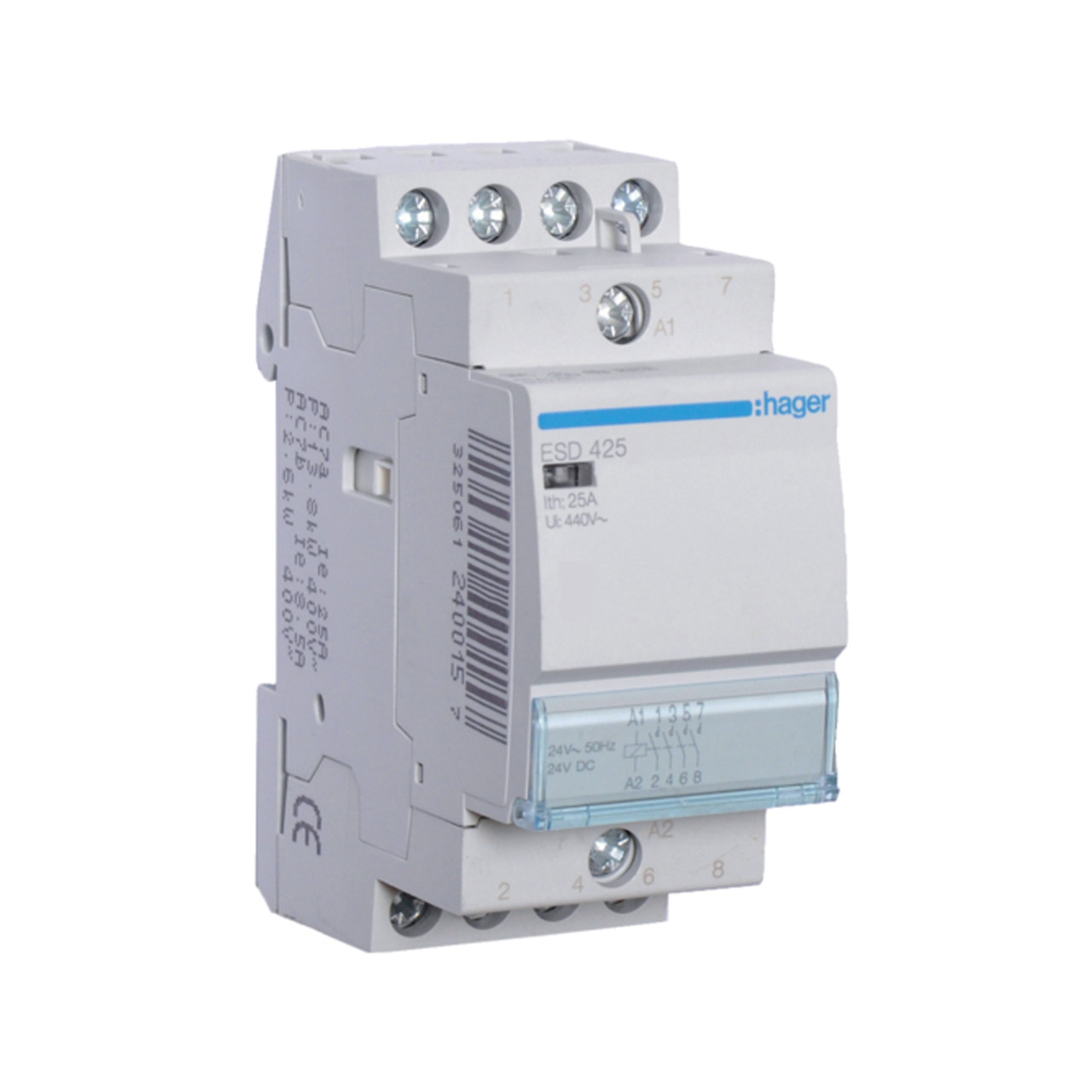 Контактор Hager 25A 4НО 24В ESD425