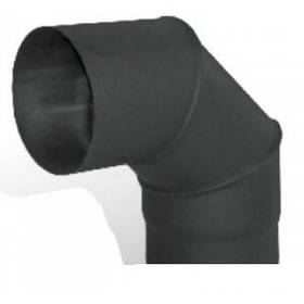 Відвід (коліно) 90*чорний метал 0,5 мм, діаметр 250 мм димохід, вентиляція