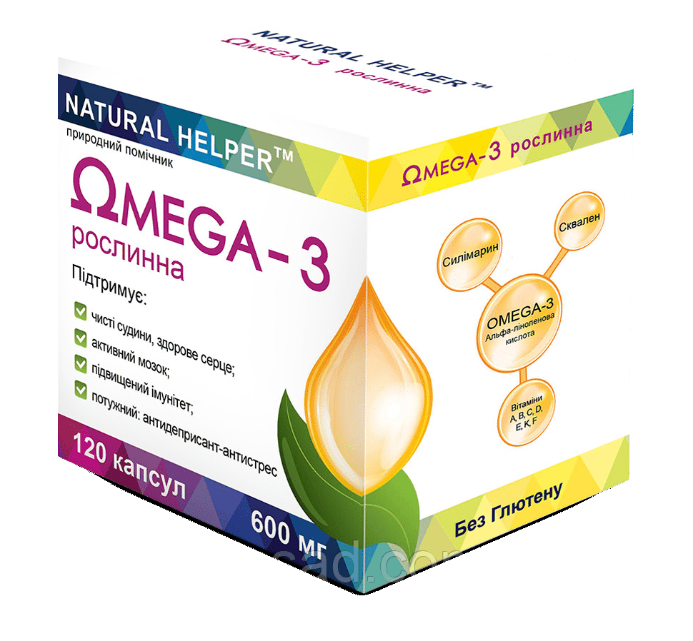 Вітамінний комплекс "NATURAL HELPER" Омега-3, 120 капсул