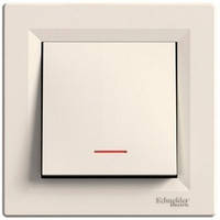 Вимикач одноклавішний з підсвіткою Schneider Electric Asfora Слонова кістка EPH1400123