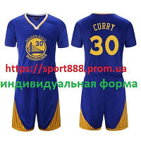 Синяя баскетбольная форма Карри 30 Голден Стейт Curry Golden State Warriors